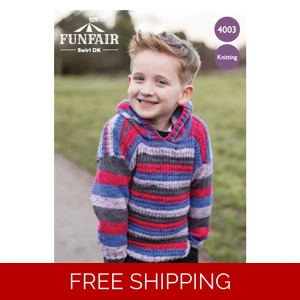 Emu Funfair DK Swirl Hooped child's hoodie 4003 (Digital Pattern Download)