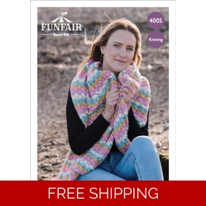 Emu Funfair DK Ladies Colourwave Lace Shawl 4005 (Digital Pattern Download)