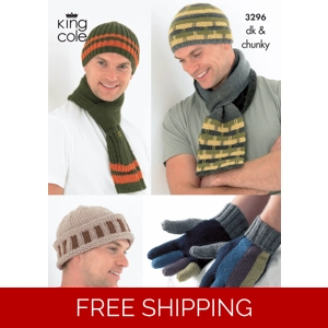 King Cole Mens DK and Chunky Winter Accessories Digital Pa..