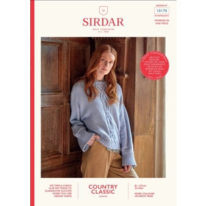 Sirdar Country Classic Worsted/Aran Jumper Pattern 10170