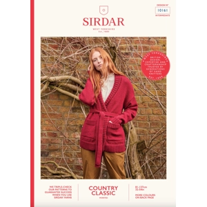 sirdar Country Classic Worsted/Aran Wrap Cardigan Pattern 10161