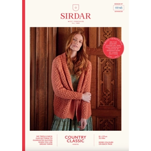 Country Classic Worsted/Aran Cardigan Pattern 10165