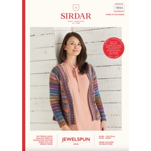 Jewelspun Aran Cardigan Pattern 10026