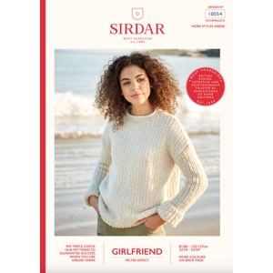 Sirdar girlfriend Chunky Jumper Pattern 10054