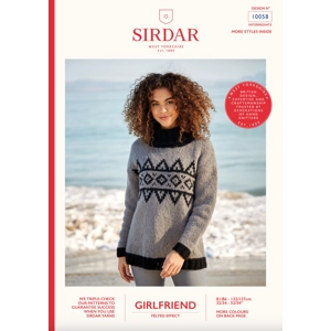 Girlfriend Chunky Sweater Pattern 10058