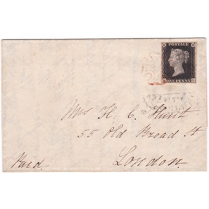 Great Britain 1840 1 d. Black Pl. 6 (SG 2)