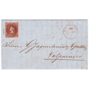 1854 Gillet Recess Printing 5 c. siena (Sc. 4; Mi.1IIc) Certificate Todd AIEP (2006)