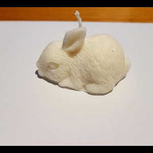 Natural little Soy bunnie candle - Unscented 5 x 3 cm