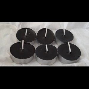 6 Black Tea Lights – Unscented