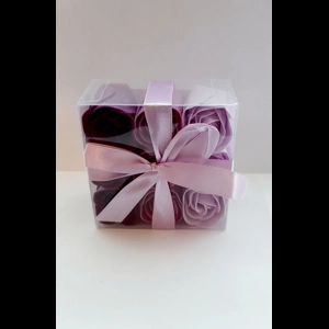 Purple Lavender Rose Soap Flower Gift Box