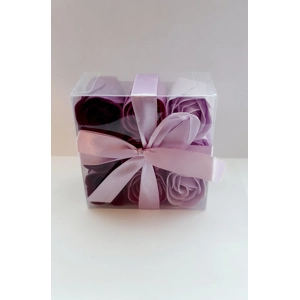 Purple Lavender Rose Soap Flower Gift Box