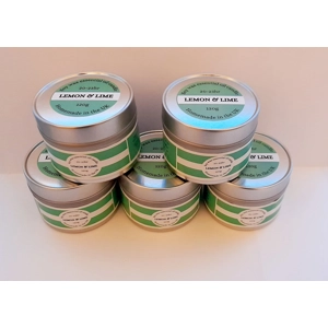 22 hr Lemon & Lime Soy candle Tin - White
