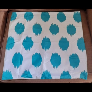 Teal Smudge - Cushion Cover 58cm