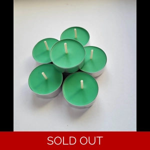 6 Green Tea Lights – Unscented