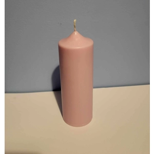 Pink 1x Soy Jasmine pillar candle 370g - 17cm x 6 cm