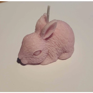 Pink 1x Soy Jasmine bunnie candle - 5 x 3 cm