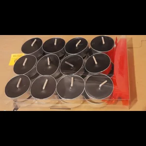 Unscented 24  Tea Lights – Black