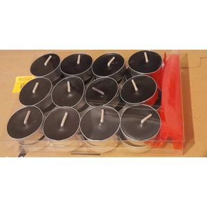 Unscented 24  Tea Lights – Black