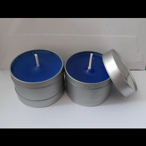 Blue fresh linen Paraffin candle Tin - 20 hr Blue fresh linen Paraffin candle Tin - 20 hr