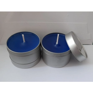 Blue fresh linen Paraffin candle Tin - 20 hr