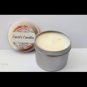 Jasmine  Soy candle Tin 22 hr - White