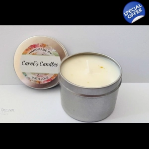 Honeysuckle 20 hr Soy candle Tin - White