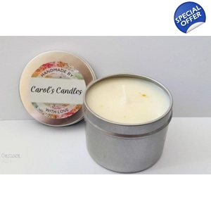 Honeysuckle 20 hr Soy candle Tin - White