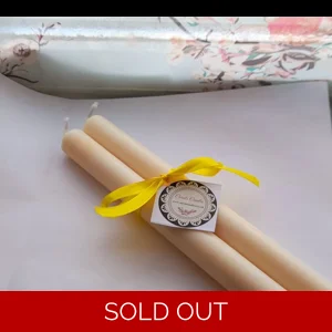 Soy Church dinner candle stick x2 30cm
