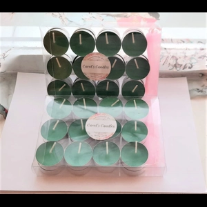 24 Green Tea Lights – Unscented