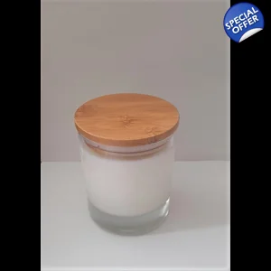 Lemongrass & Tea Tree Glass jar soy candle – with bamboo seal lid