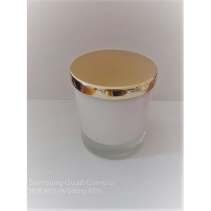 Honeysuckle glass jar soy candle – with gold dust lid