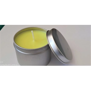 Citronella Soy candle in a tin - yellow 23h