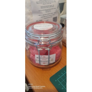 500ml Glass Jar with Clip Lid- soy wax melt jar - flower melts