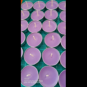 24 Solid Purple unscented tea lights UK - Homemade Carol's Candles