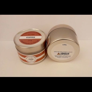 20 White coffee Soy candle Tins - 22 hr