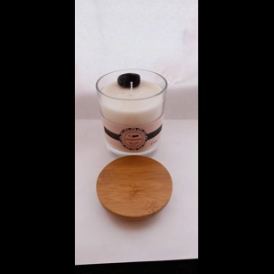 30cl Honeysuckle - Luxury scented Soy Candle with lid + Amethyst stone, boxed. Carol's Candles