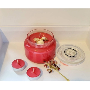 Homemade 25cl 3wick Eucalyptus Candle Gift with Handmade Gemstone Tree.