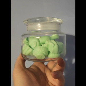 Homemade 14 Peppermint wax melts and a jar, sweet shapes by Carol's Candles and gifts