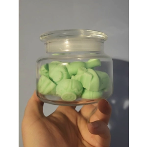 Homemade 14 Peppermint wax melts and a jar, sweet shapes by Carol's Candles and gifts