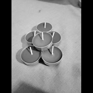 6 Dark Grey Unscented Soy wax Tea Lights - 5 hr