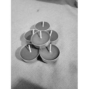 6 Dark Grey Unscented Soy wax Tea Lights - 5 hr