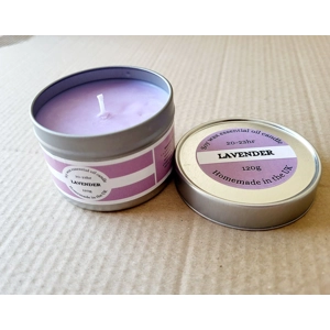 Purple Soy candle Tin 23 hr - Lavender