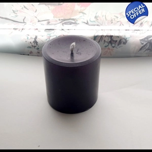 Medium Black Pillar Candle 310 g – Unscented