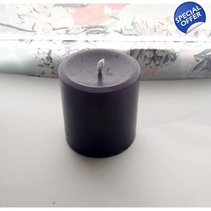 Medium Black Pillar Candle 310 g – Unscented