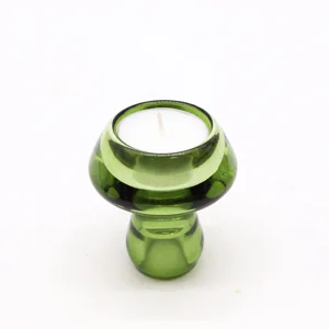 green Mushroom Flip Dinner Candle / Tealight Holder - Garden Jade