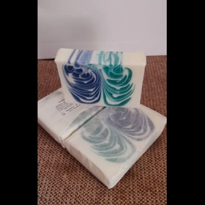Ocean Marina Blue Swirl Soap Slice – Scented
