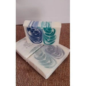 Ocean Marina Blue Swirl Soap Slice – Scented