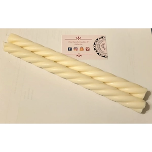 2x Twisted Soy Church dinner candle stick x2 26cm