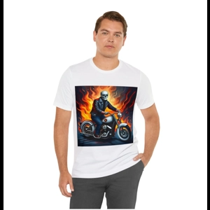 XS-4XL Skeleton Motorcycle Bella canvas 3001 - Unisex T-shirt