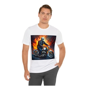 XS-4XL Skeleton Motorcycle Bella canvas 3001 - Unisex T-shirt